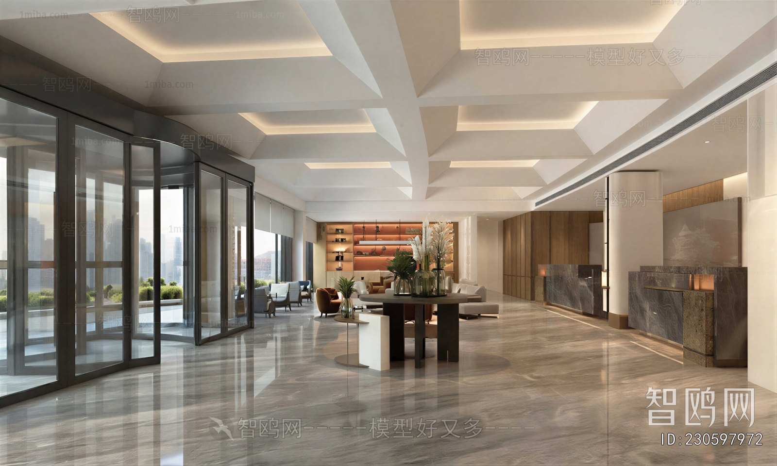 Modern Office Reception Desk