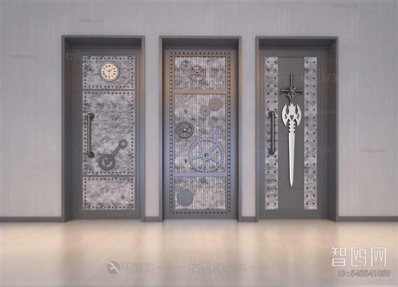 Industrial Style Single Door