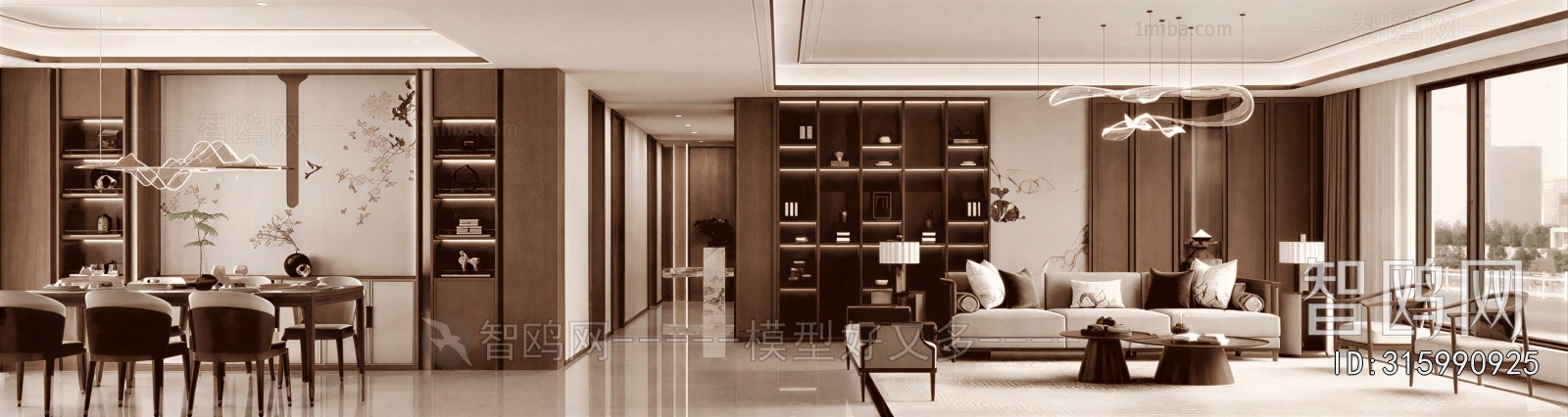 New Chinese Style A Living Room