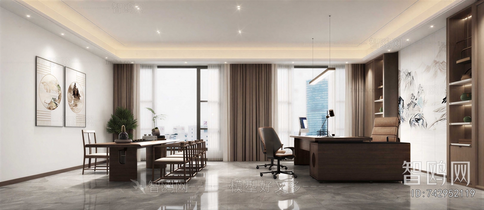 New Chinese Style Manager's Office
