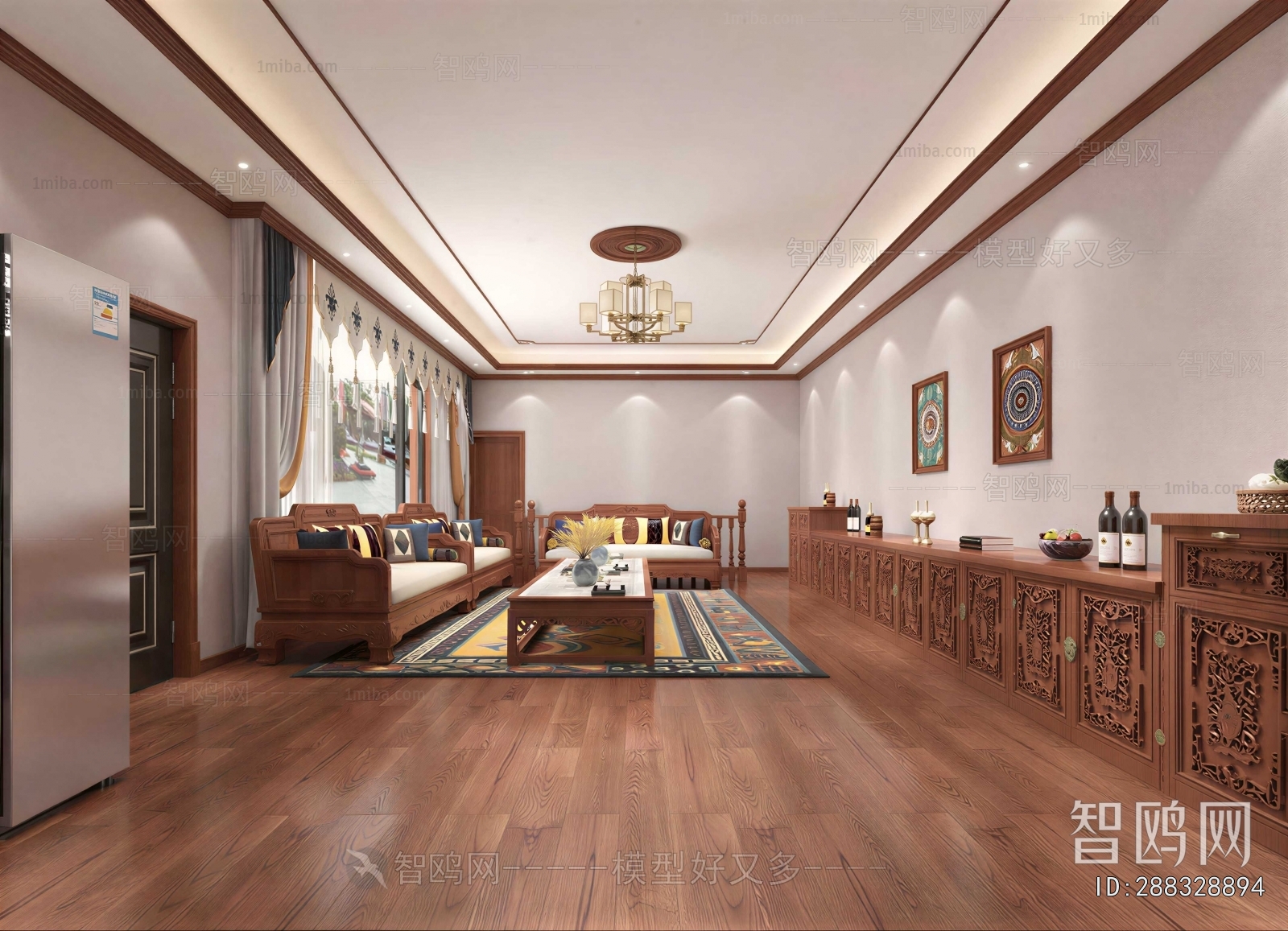 New Chinese Style A Living Room