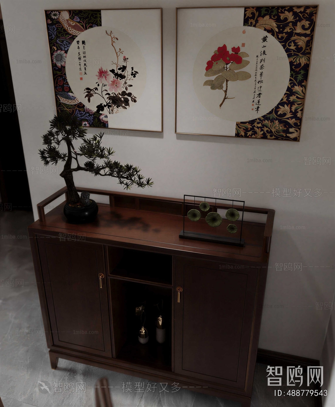 New Chinese Style Side Cabinet