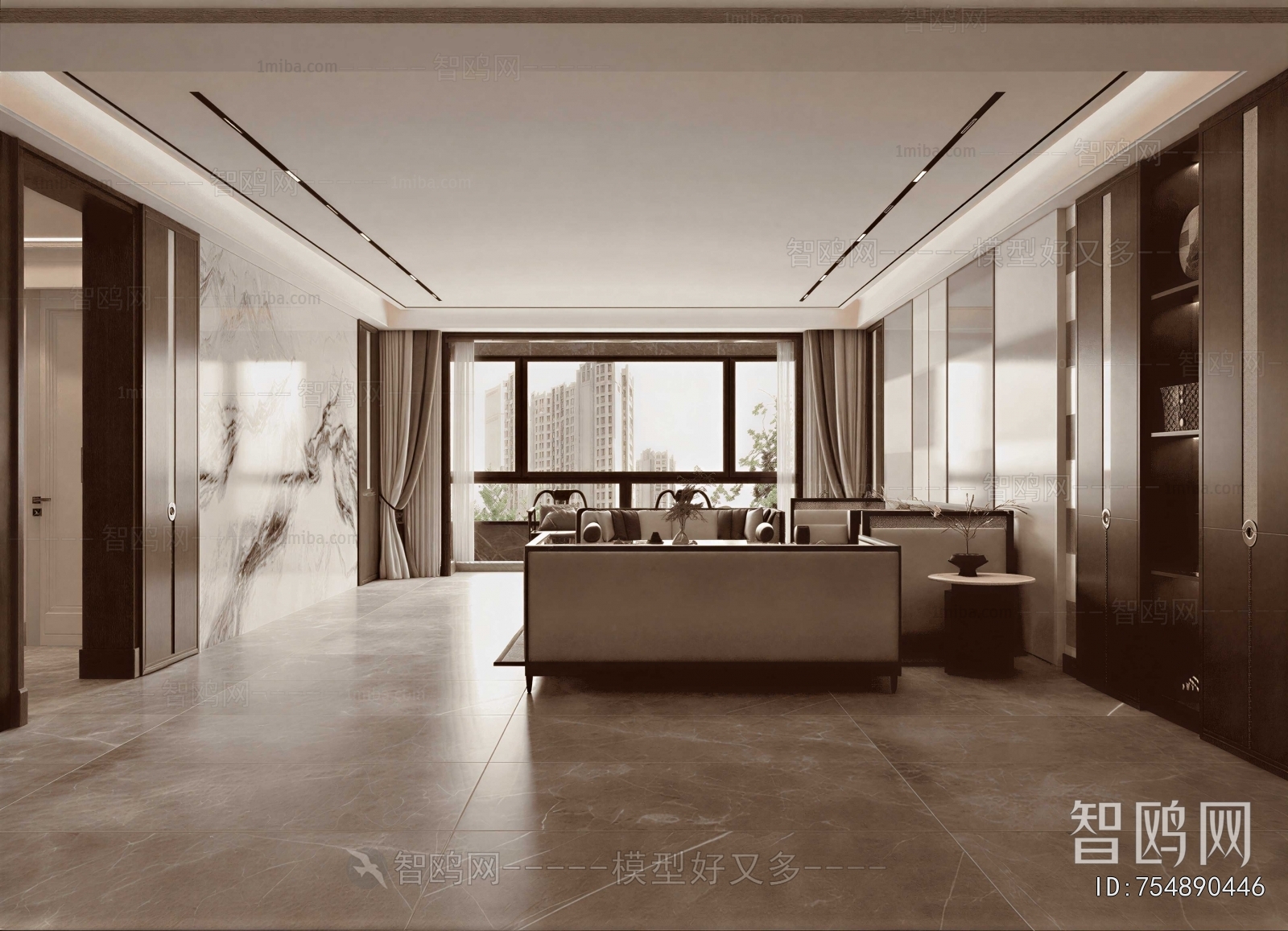 New Chinese Style A Living Room