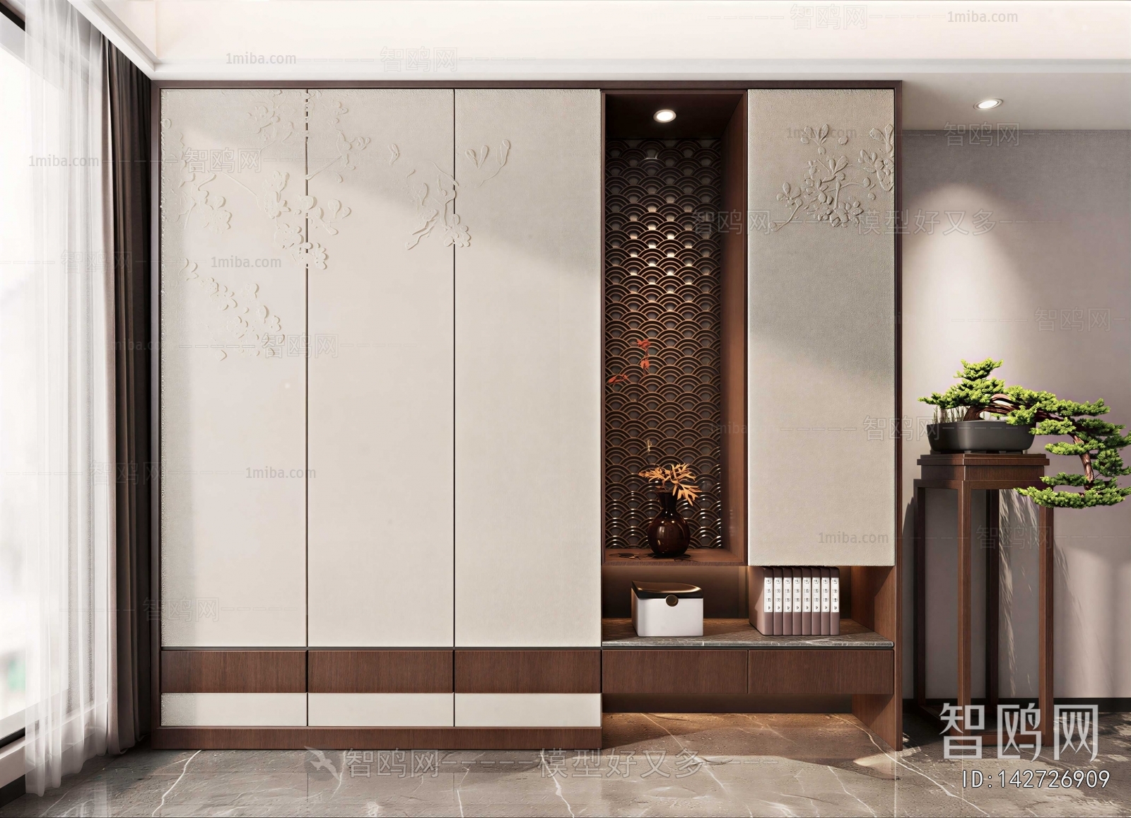 New Chinese Style Shoe Cabinet