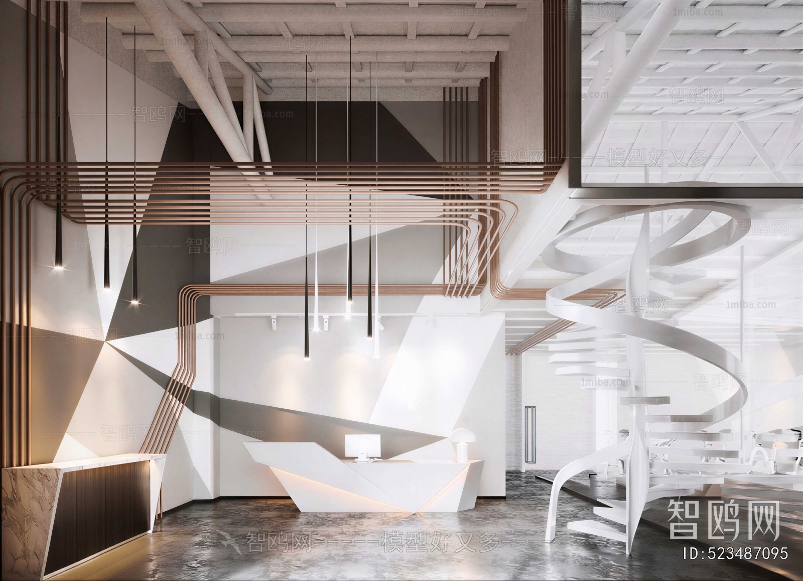 Modern Office Reception Desk