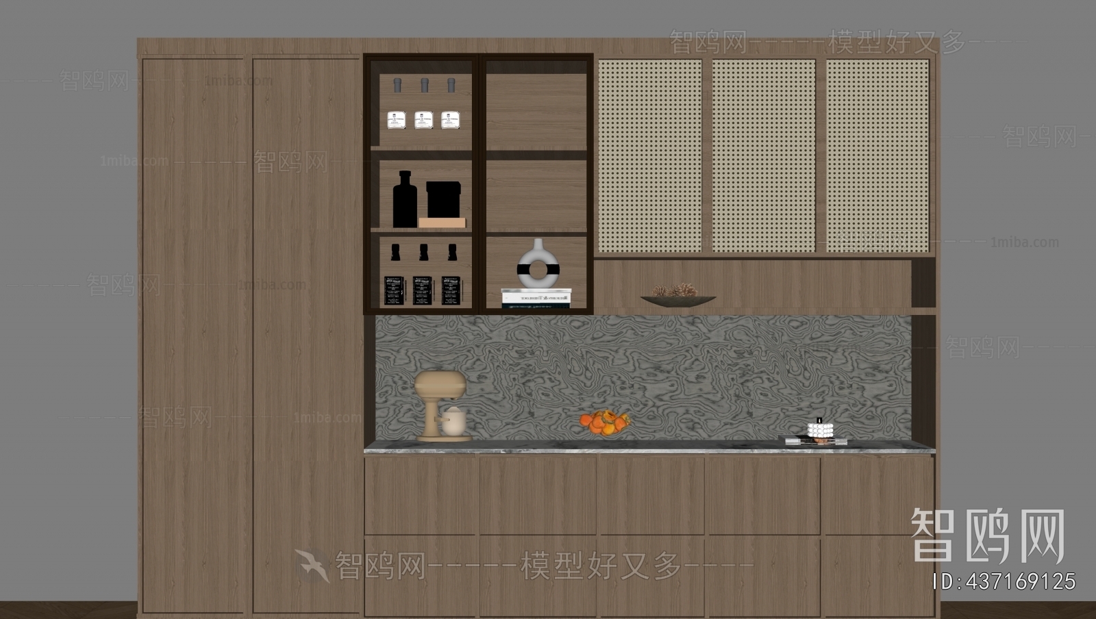 Wabi-sabi Style Wine Cabinet