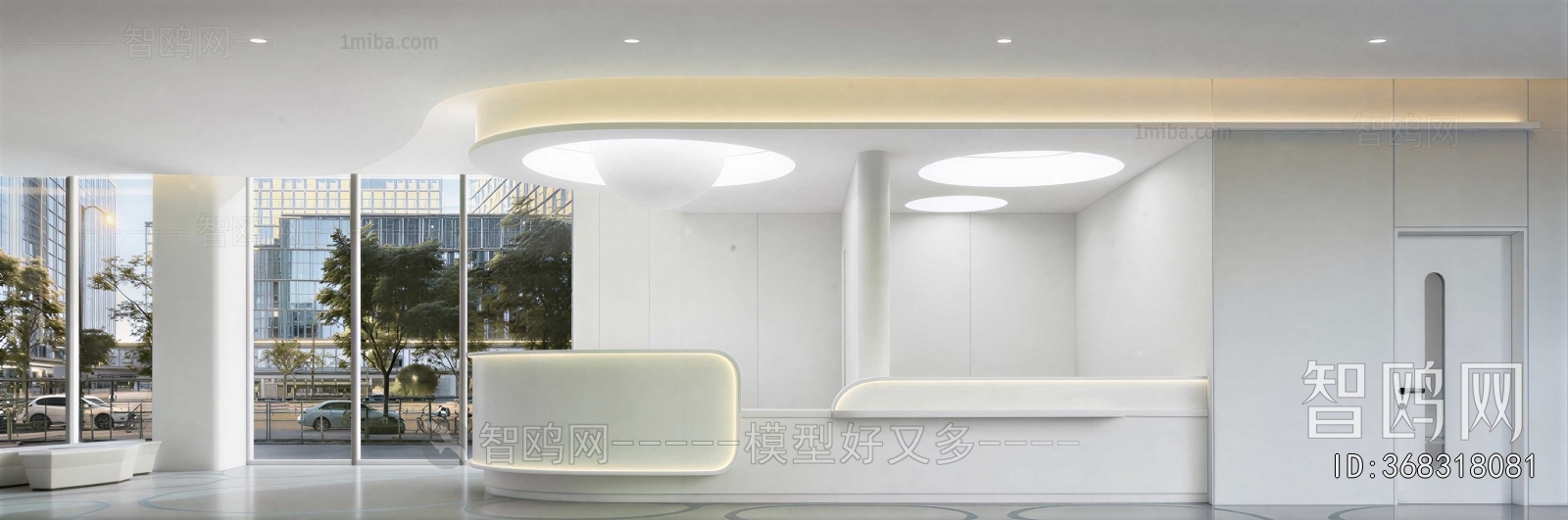 Modern Office Reception Desk