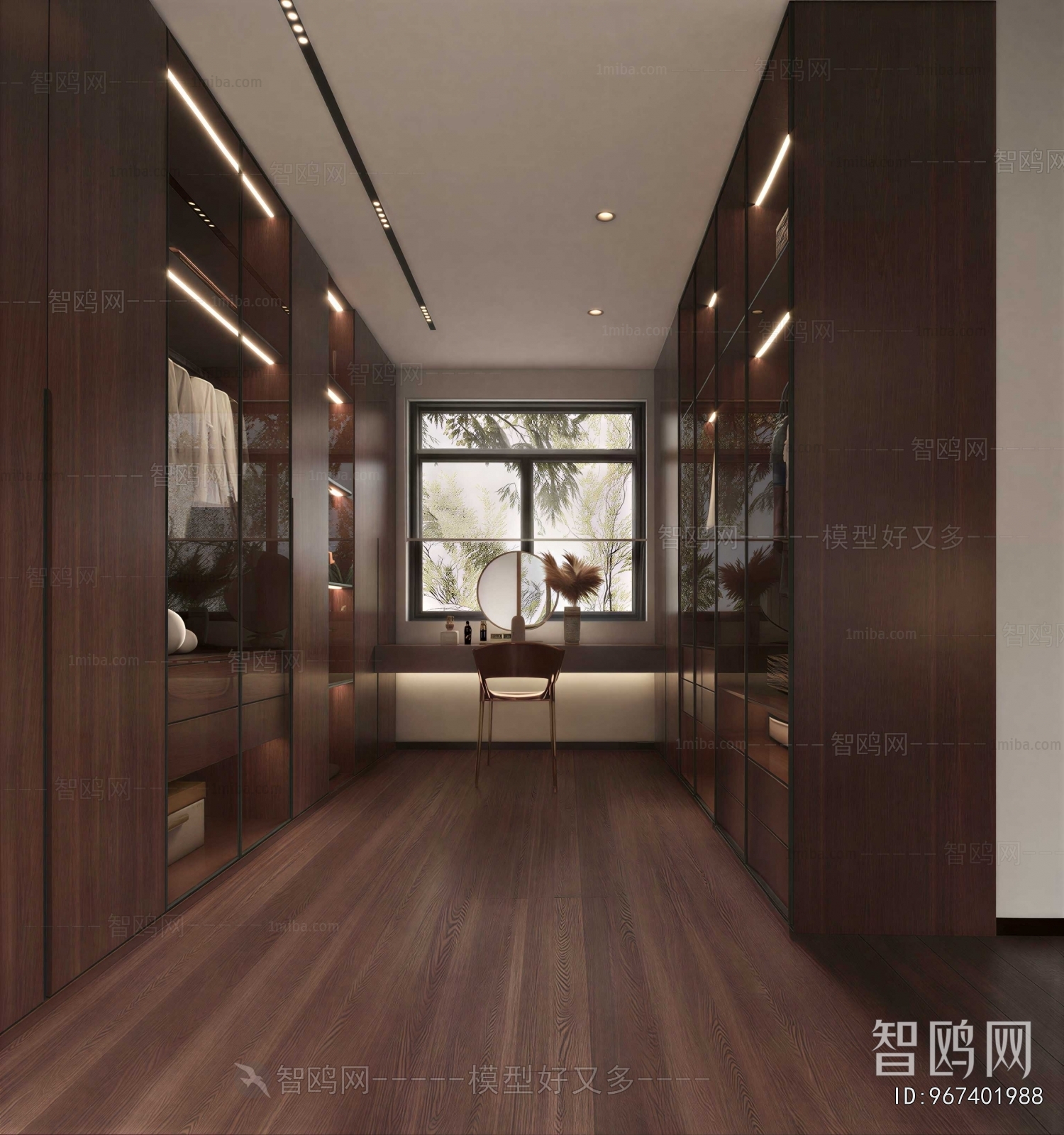 New Chinese Style Clothes Storage Area