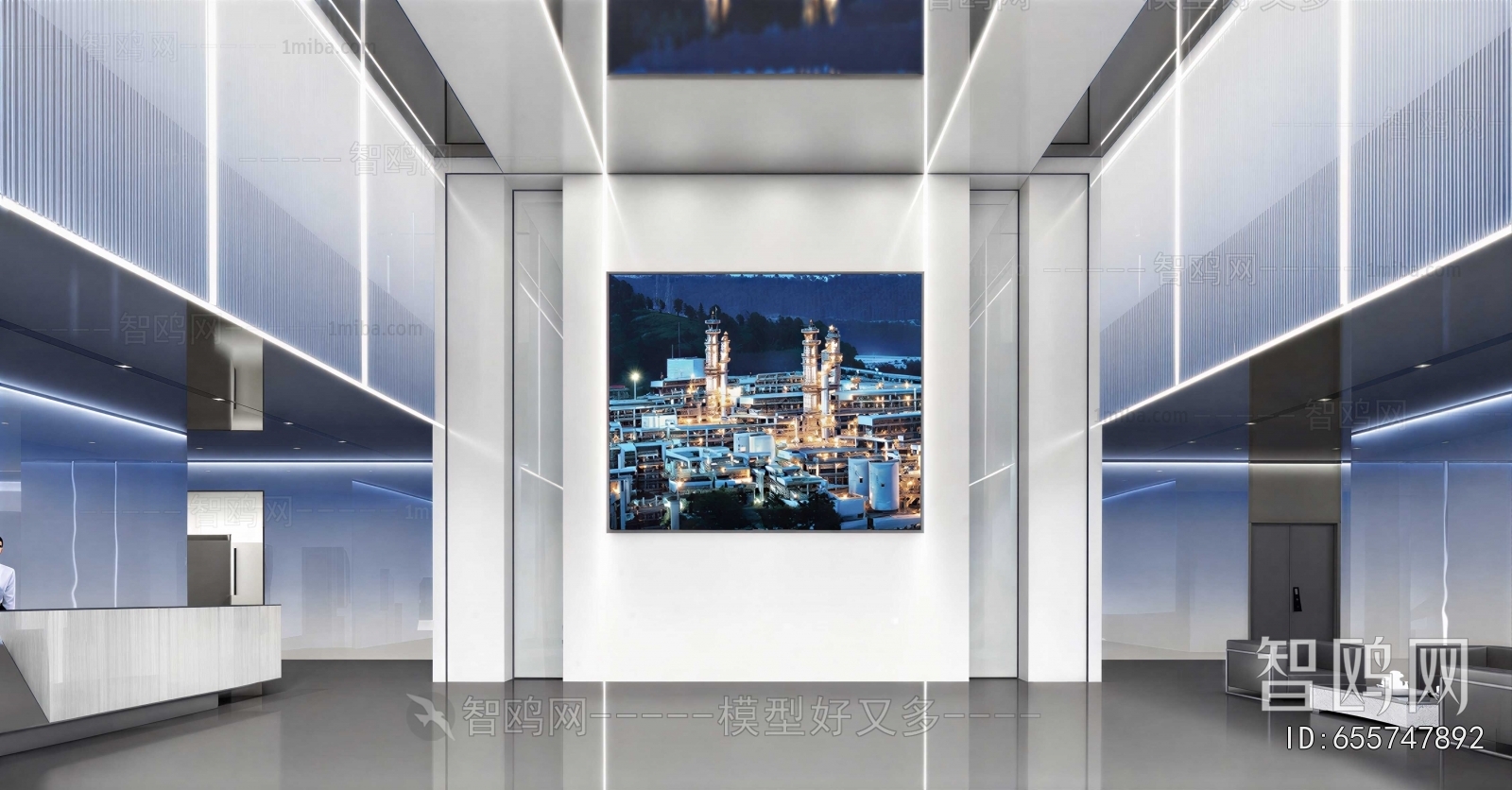 Modern Office Reception Desk