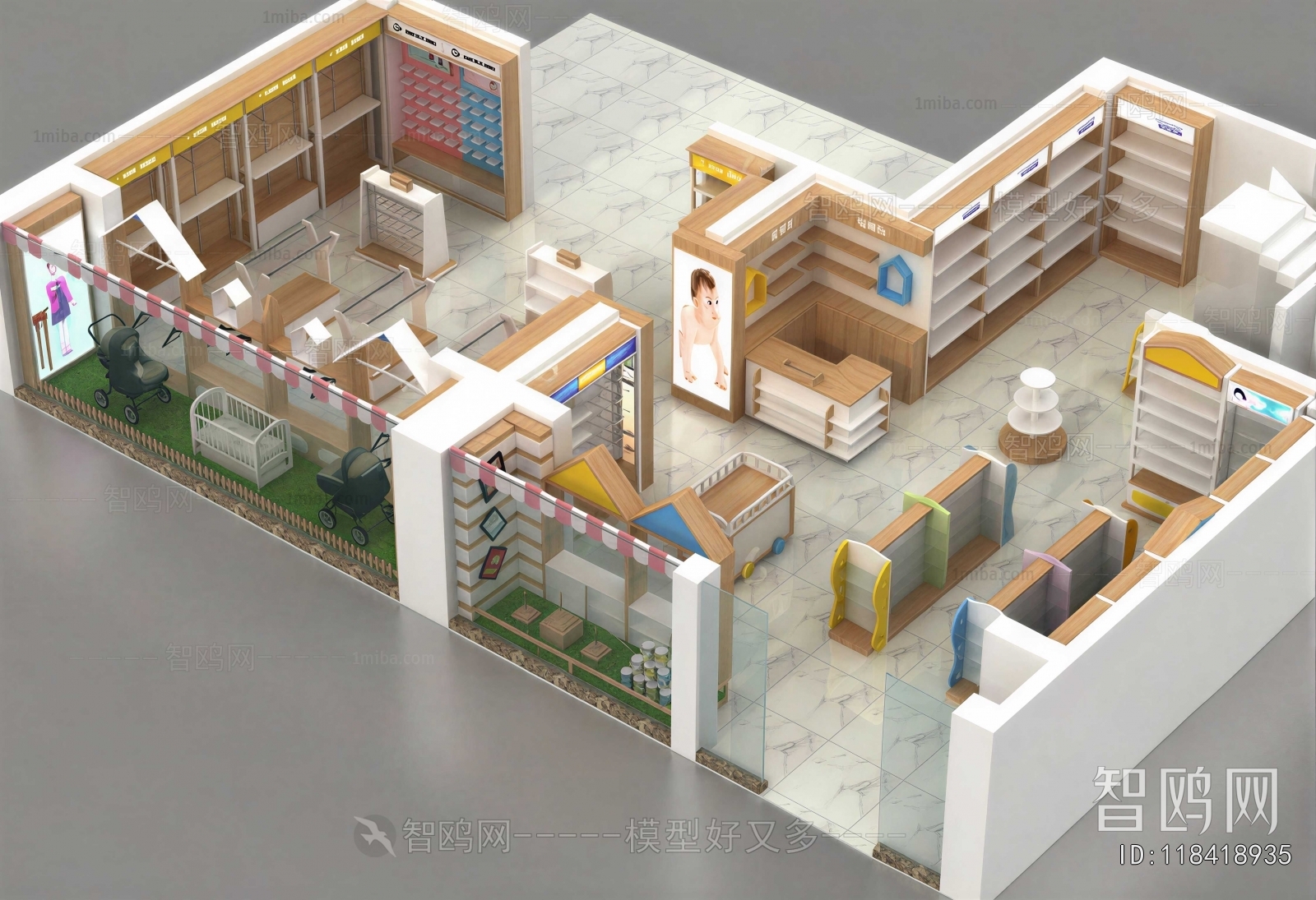 Modern Bird 's-eye View Of Office
