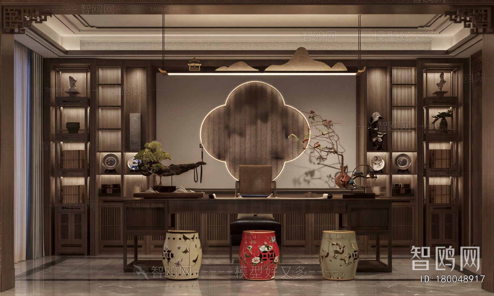 New Chinese Style Study Space