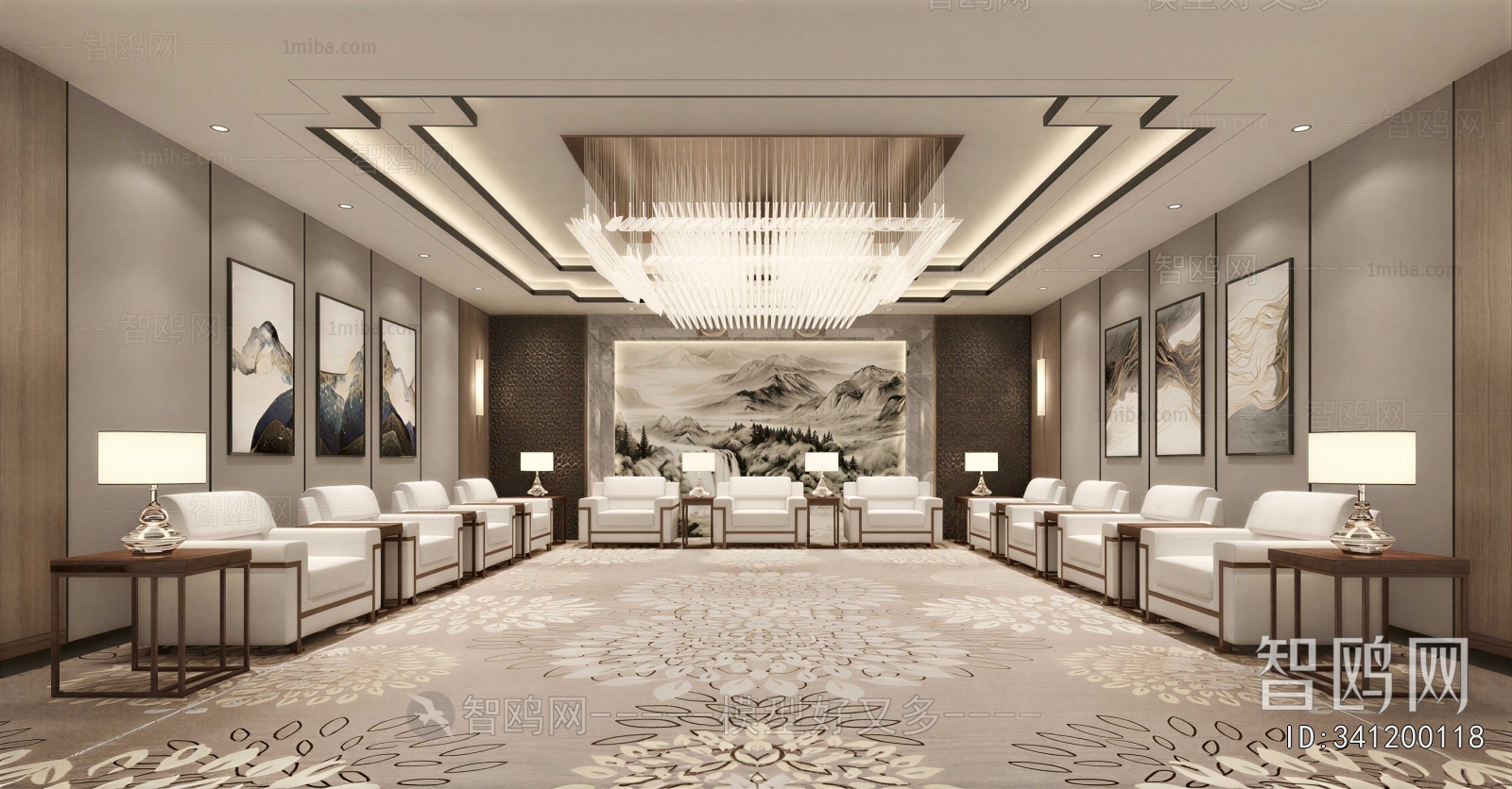New Chinese Style Reception Room