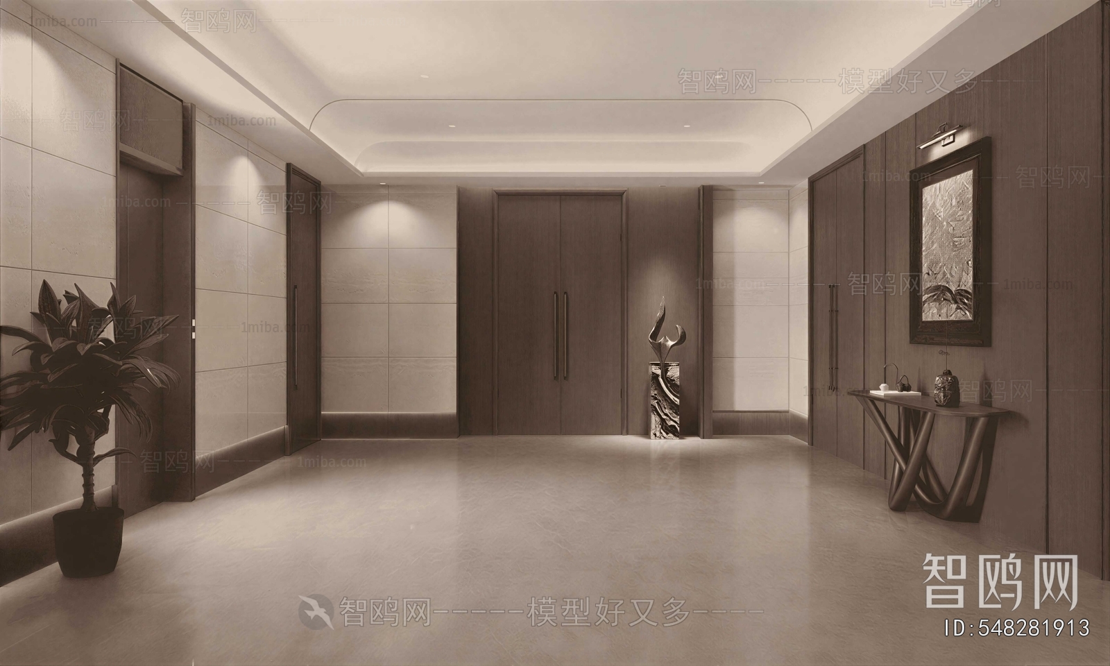 Modern Office Elevator Hall