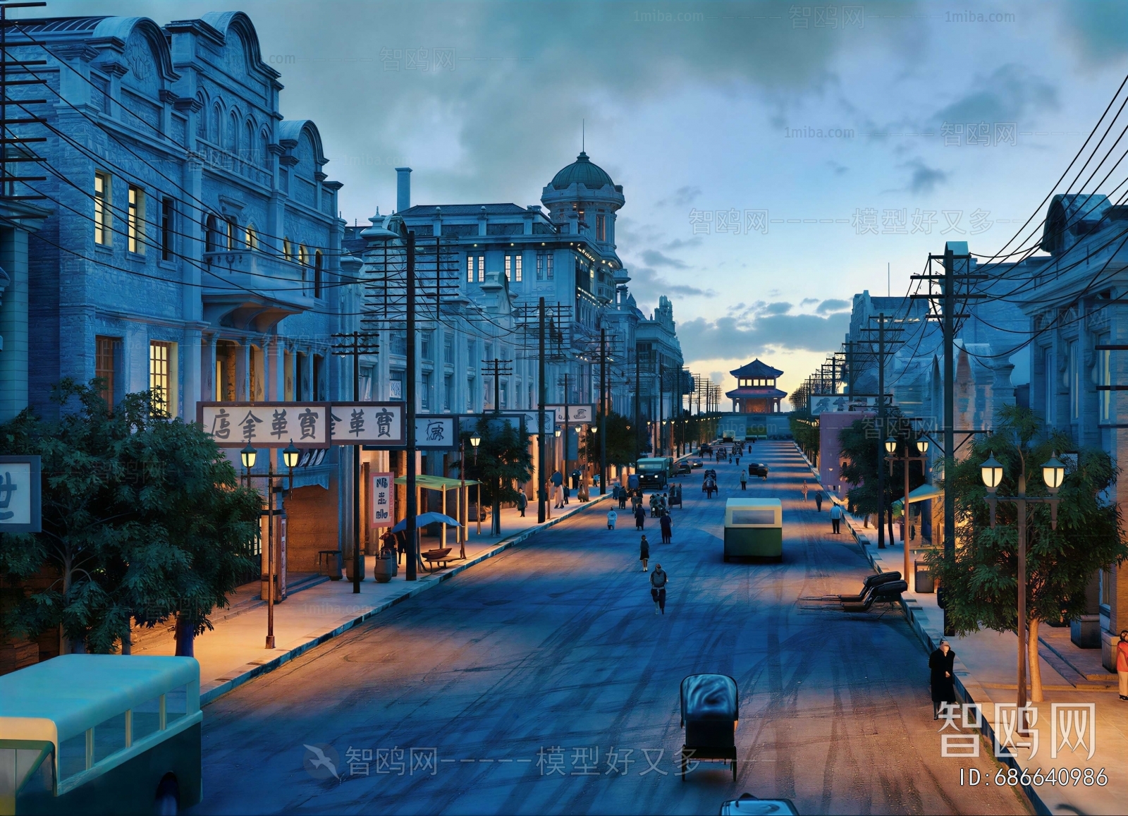 European Style Commercial Street