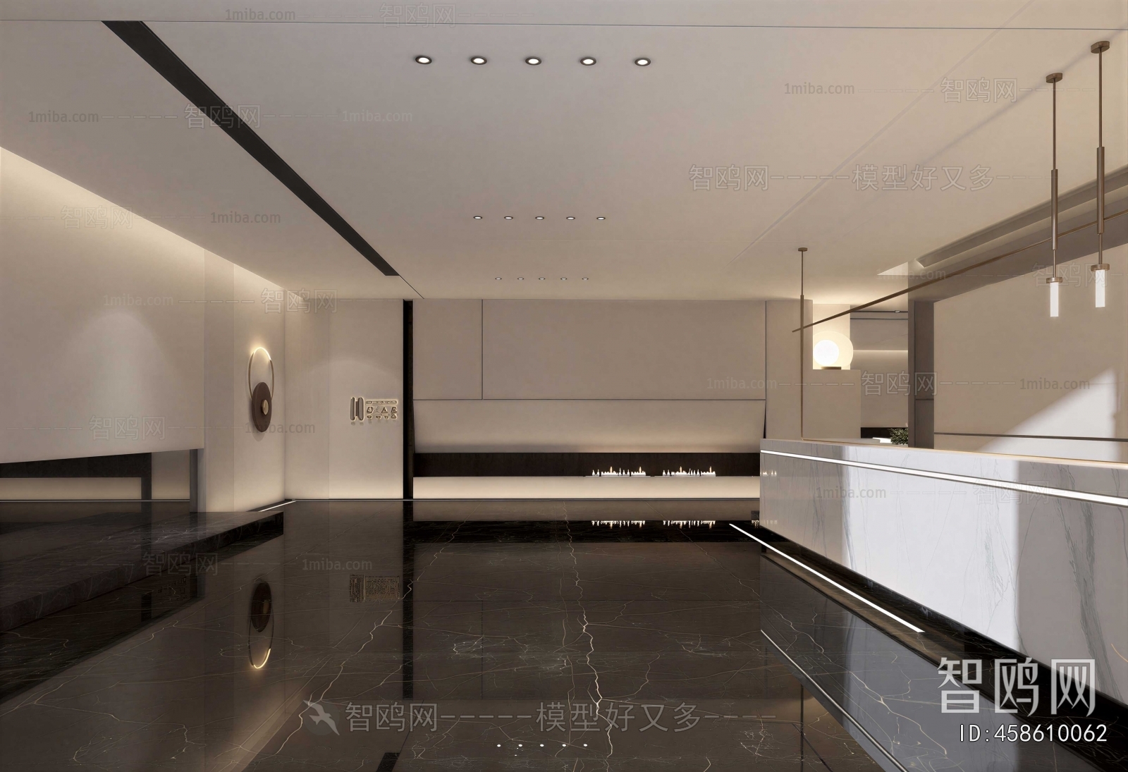 Modern Office Reception Desk