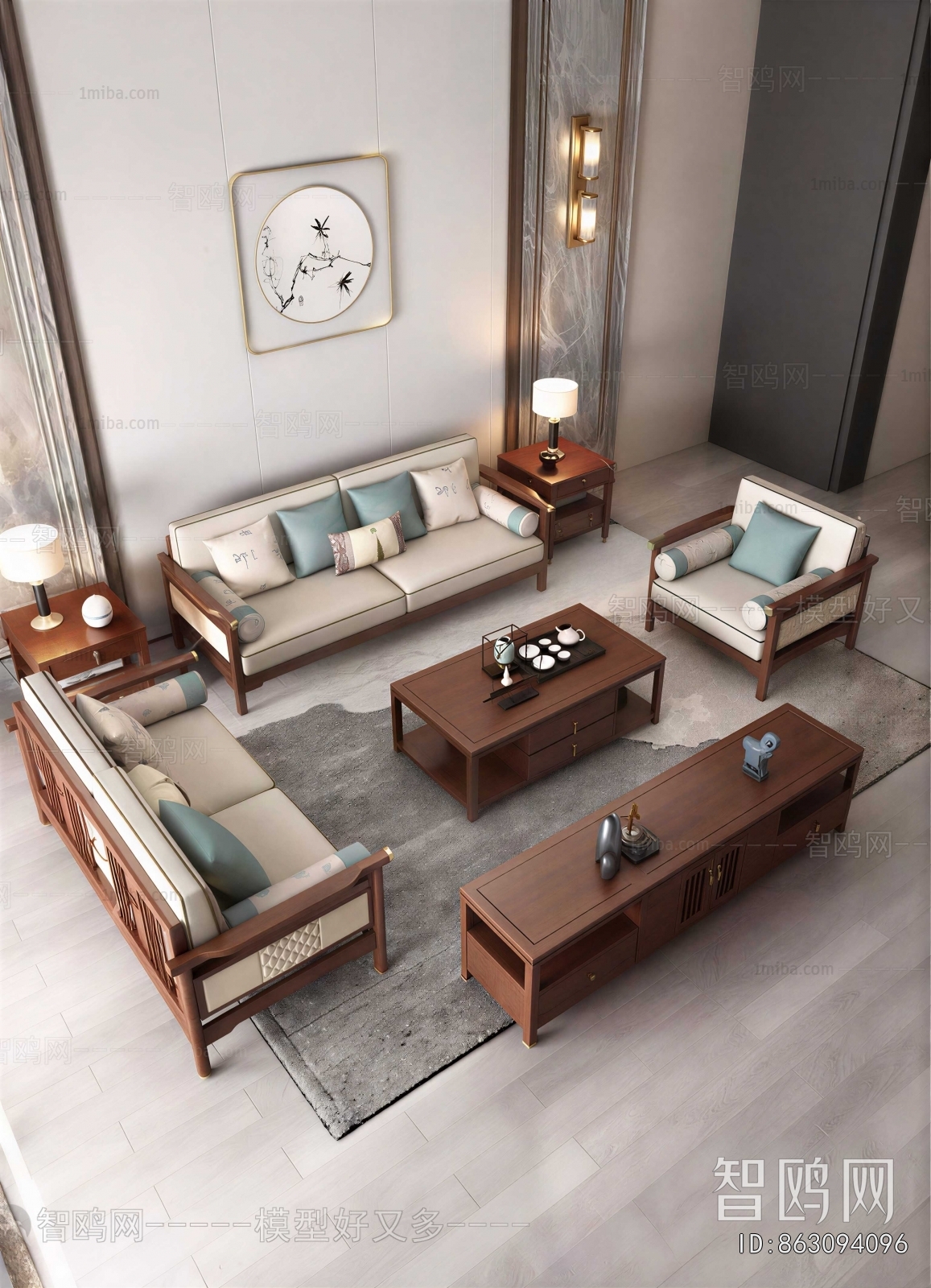 New Chinese Style Sofa Combination