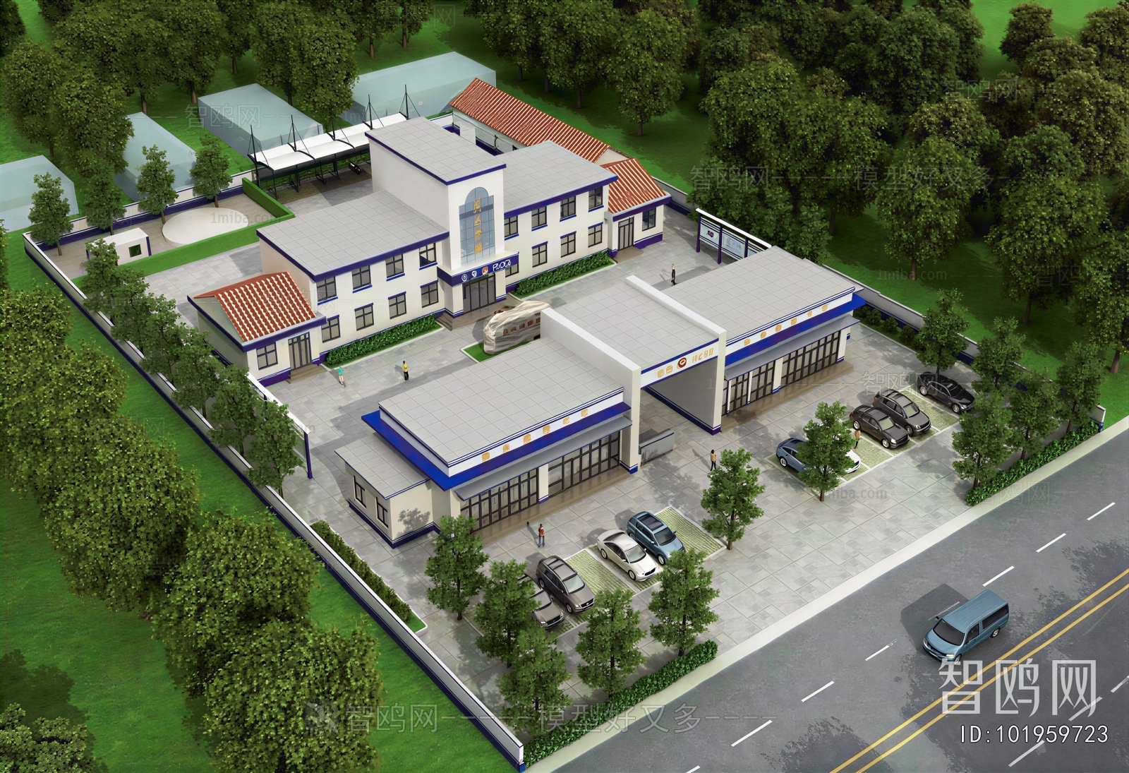 Modern Architectural Bird's-eye View Planning