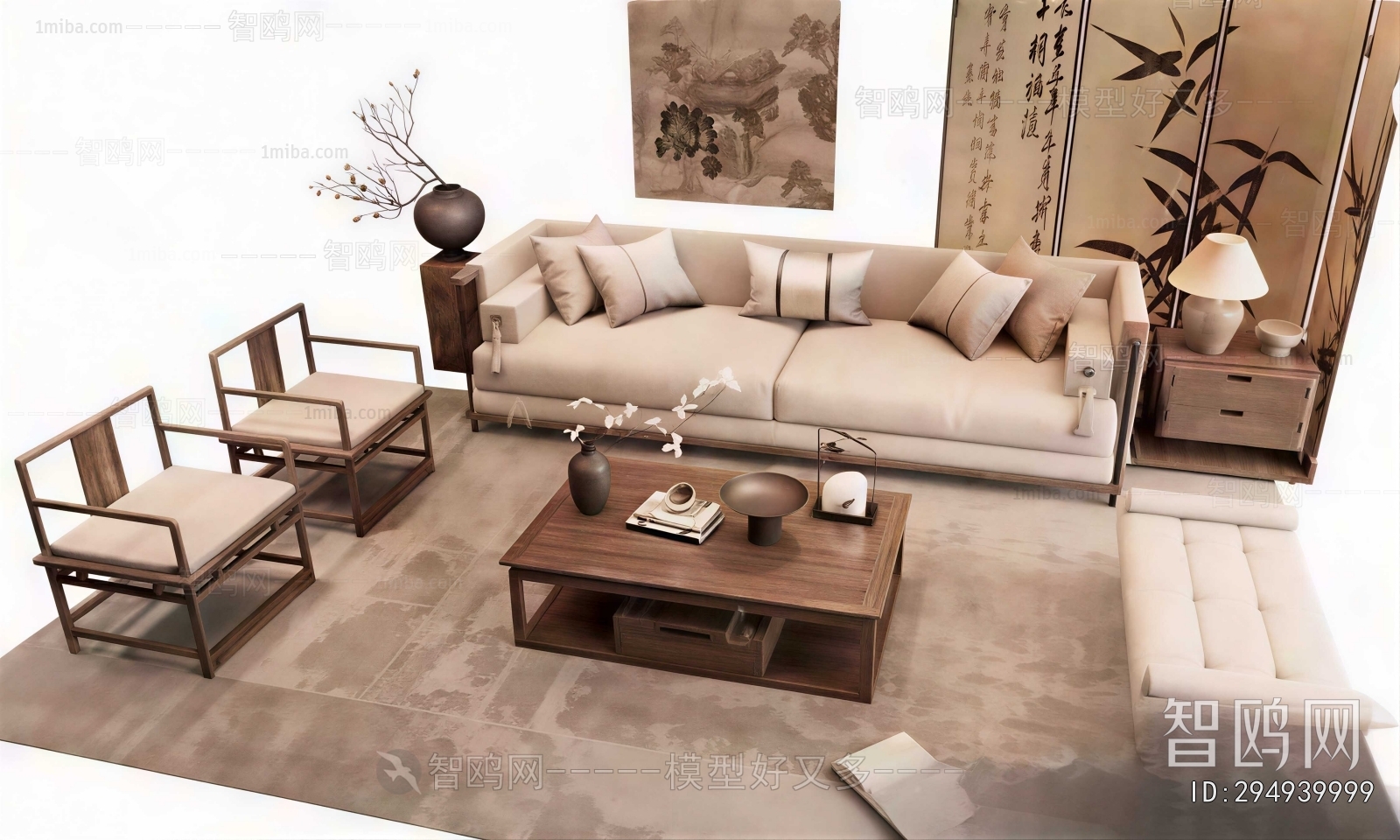 New Chinese Style Sofa Combination