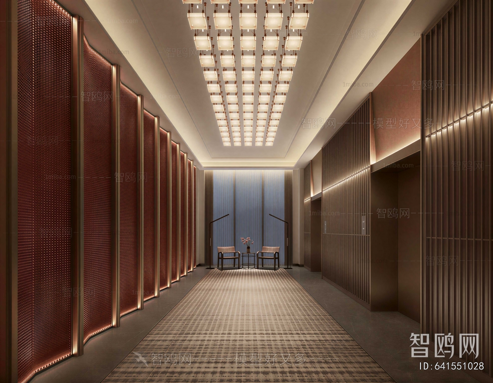 New Chinese Style Elevator Hall