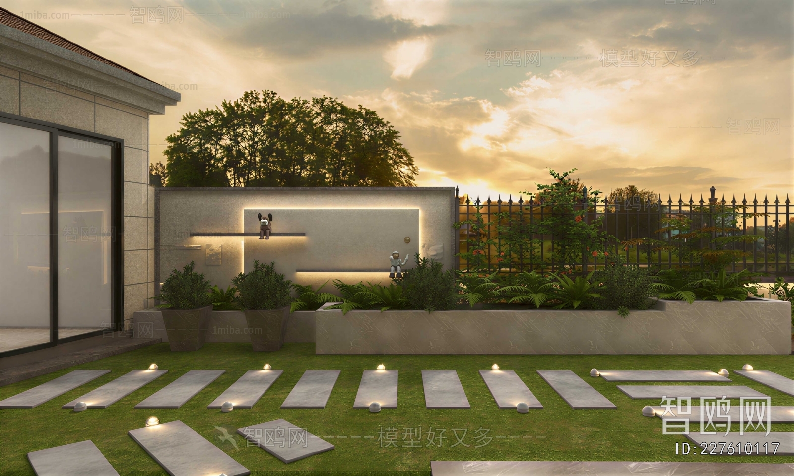 Modern Courtyard/landscape