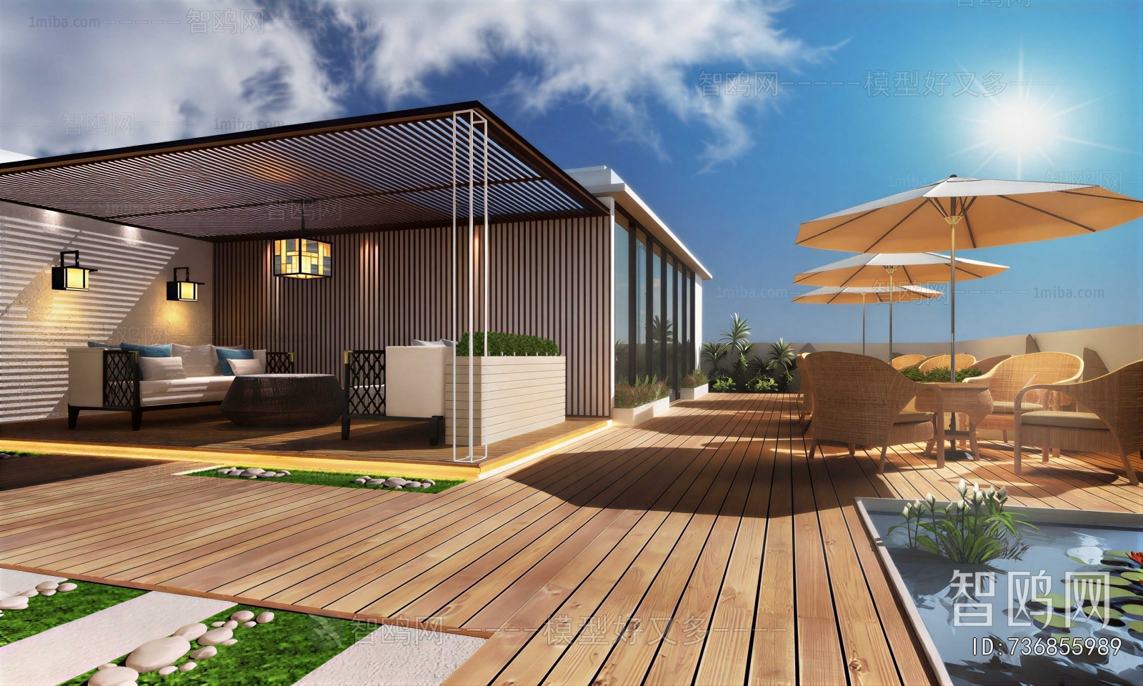 Modern Courtyard/landscape