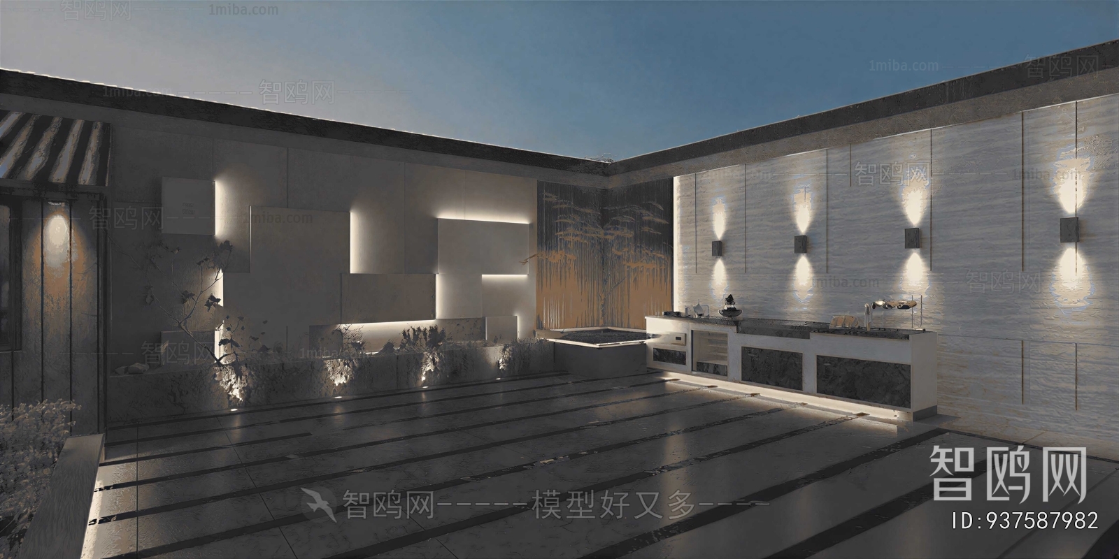 Modern Courtyard/landscape