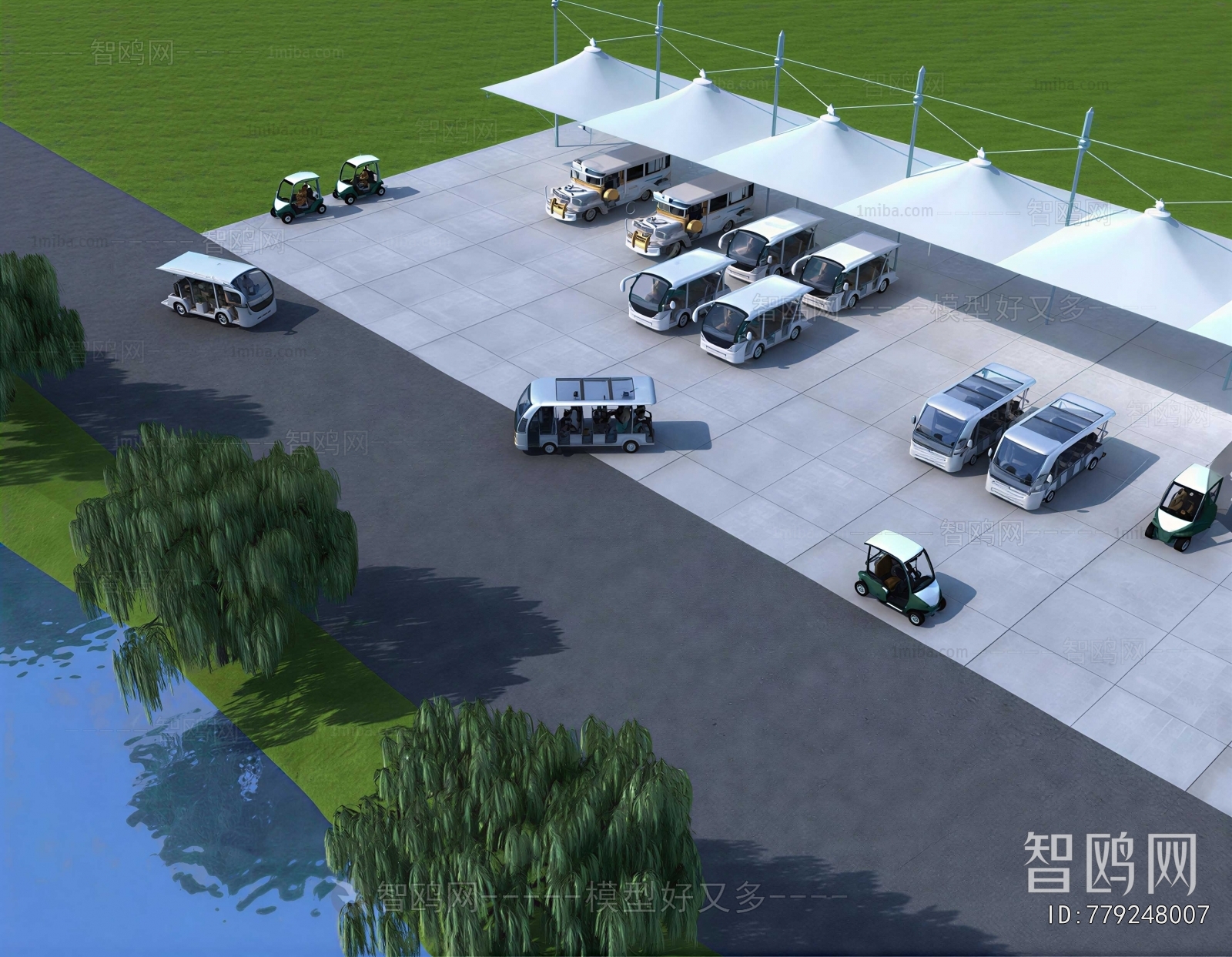 Modern Outdoor Parking Lot