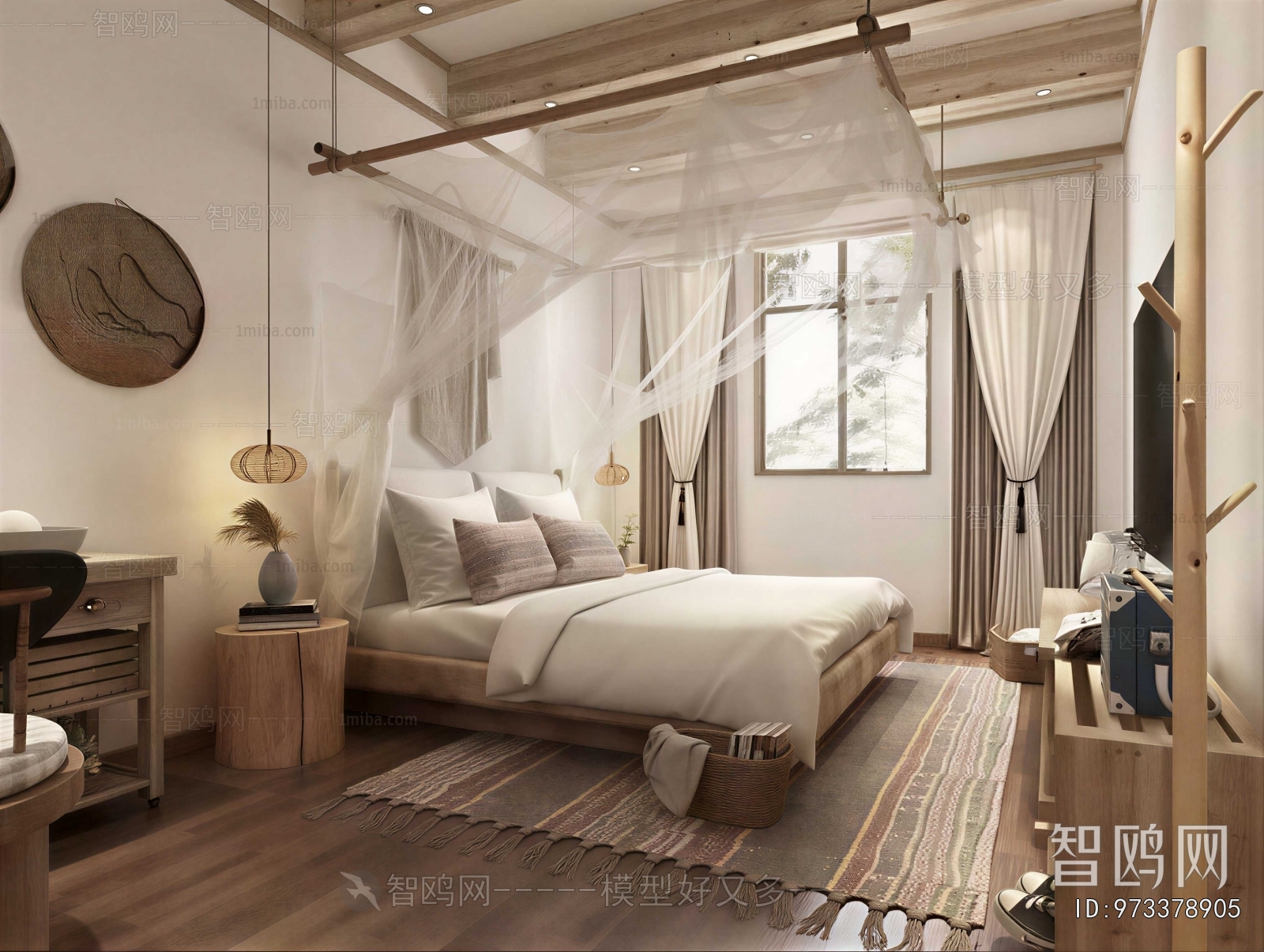 Wabi-sabi Style Bedroom