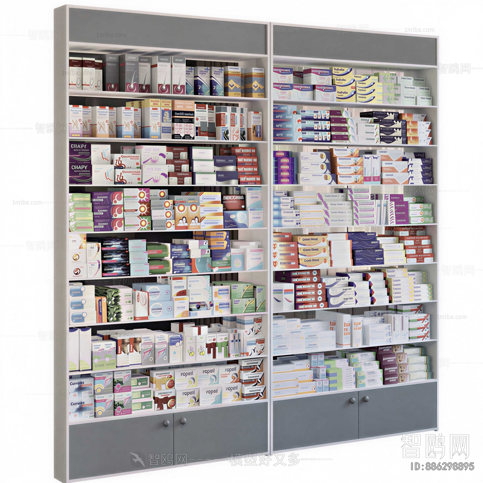 Modern Supermarket Shelf