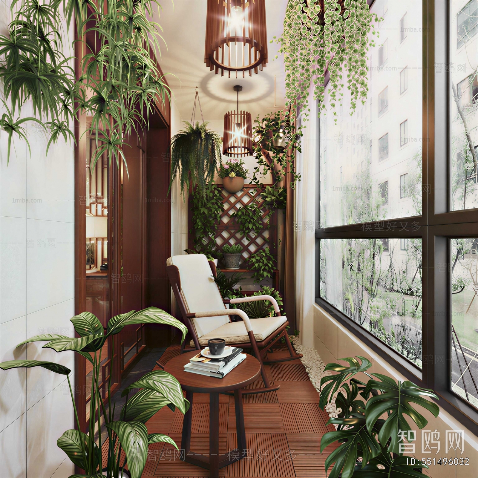 New Chinese Style Leisure Balcony