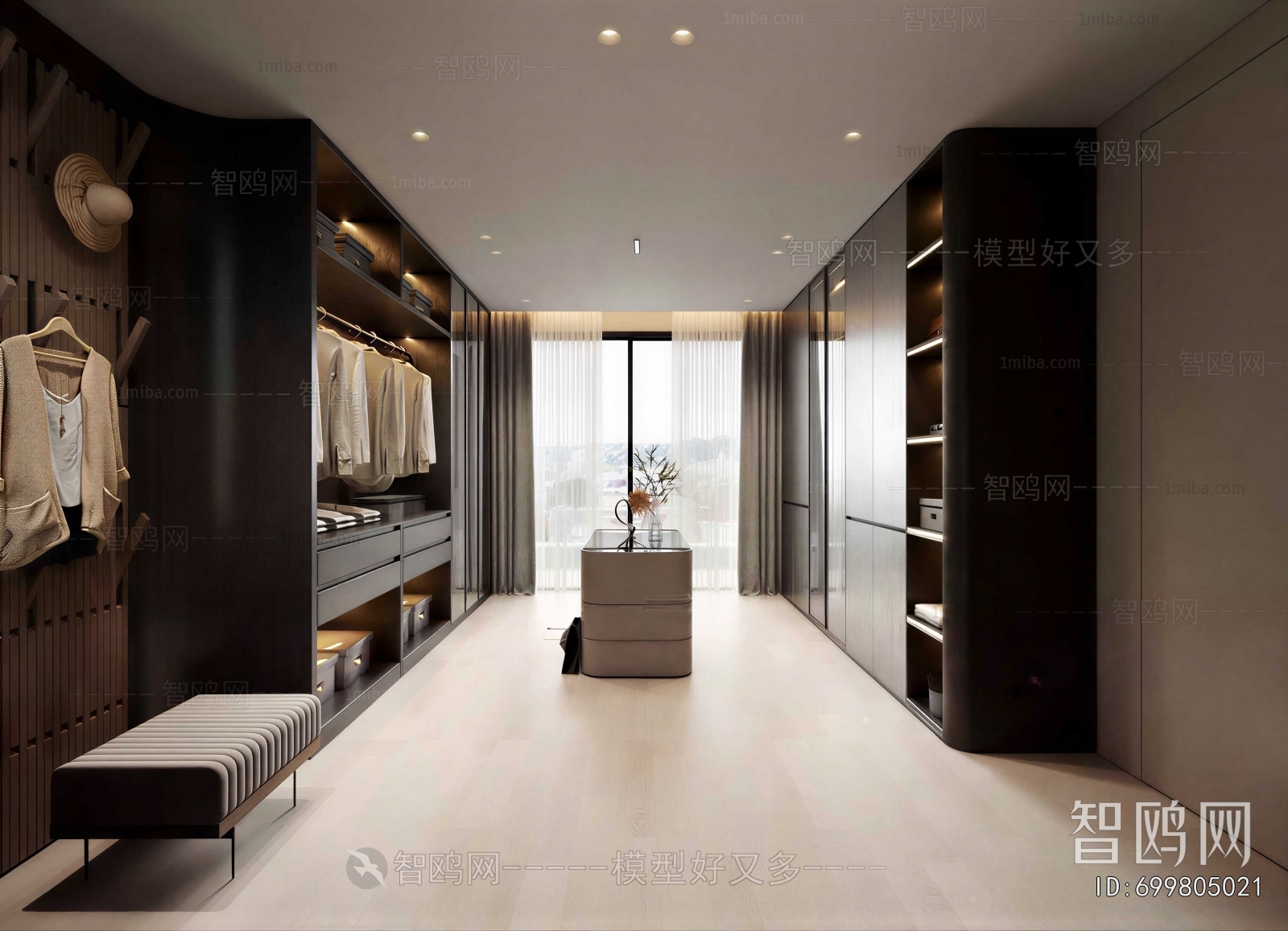 Modern Clothes Storage Area