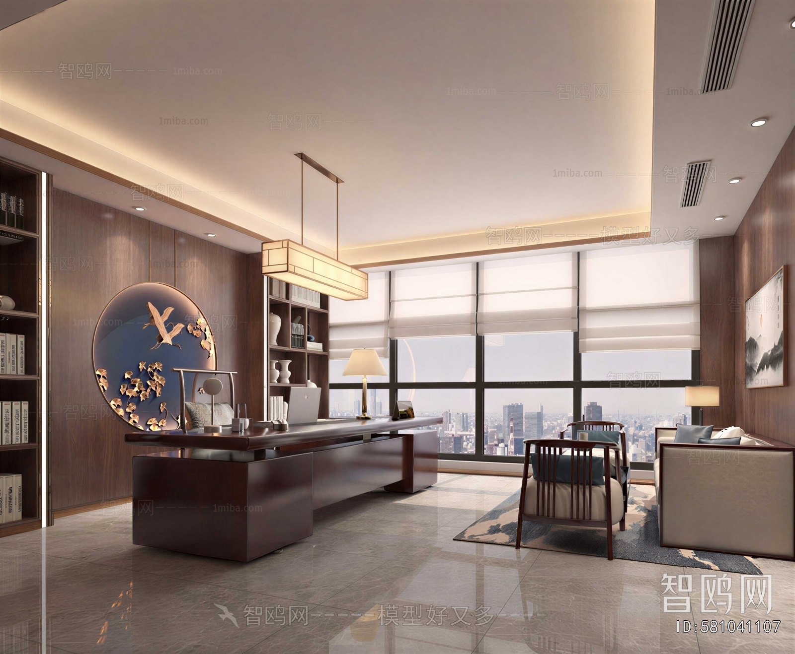 New Chinese Style Manager's Office