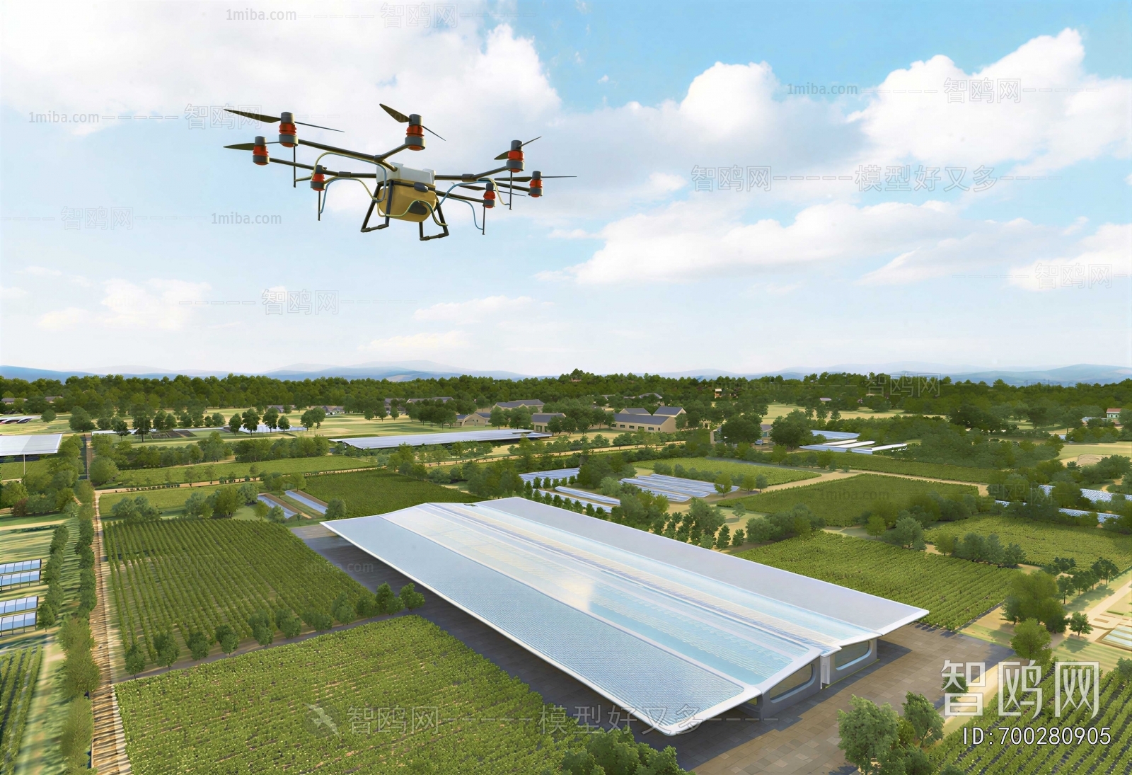 Modern Architectural Bird's-eye View Planning