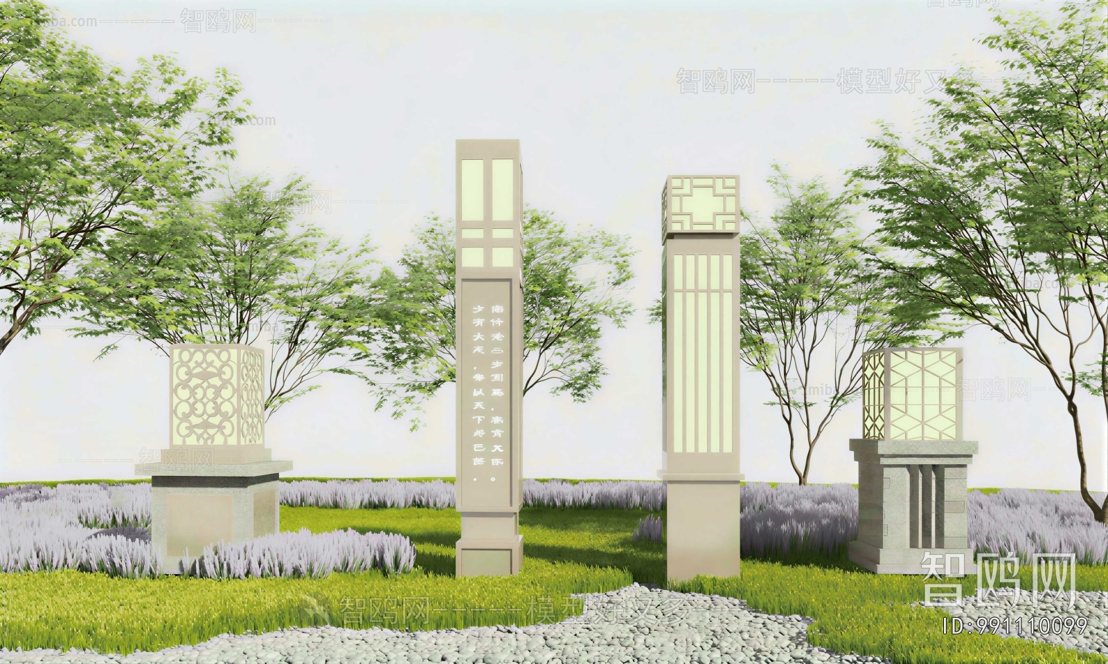 New Chinese Style Column