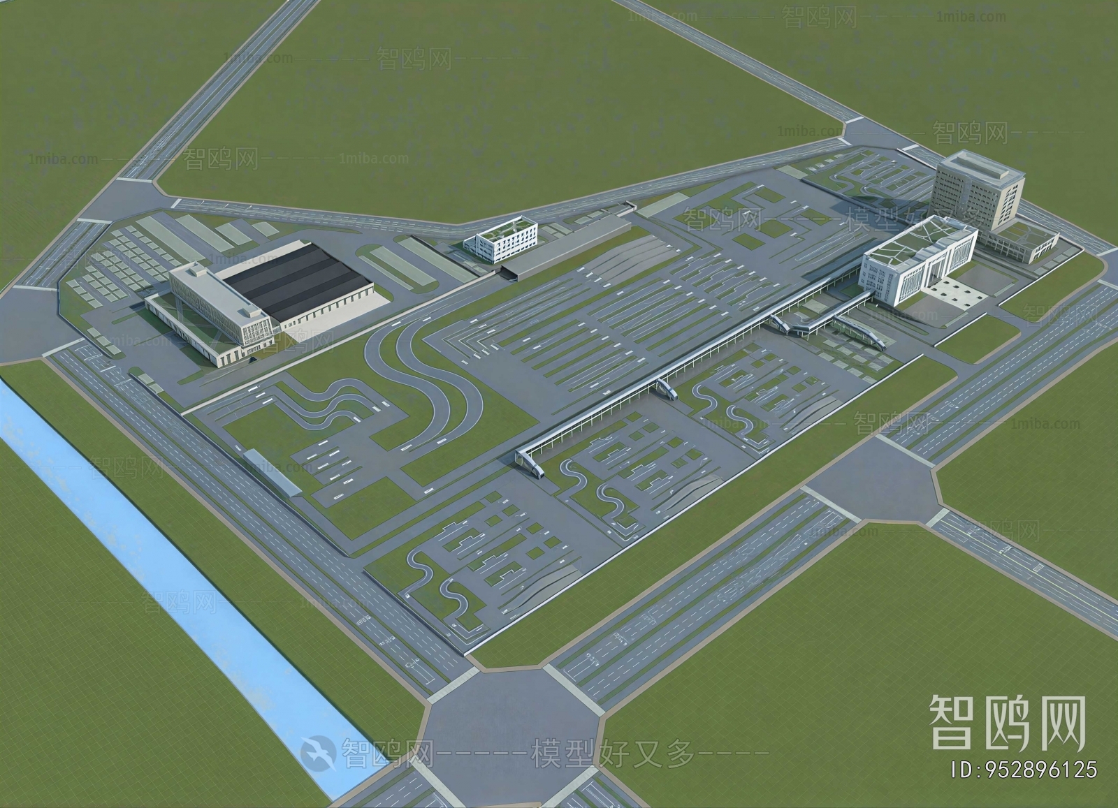 Modern Architectural Bird's-eye View Planning