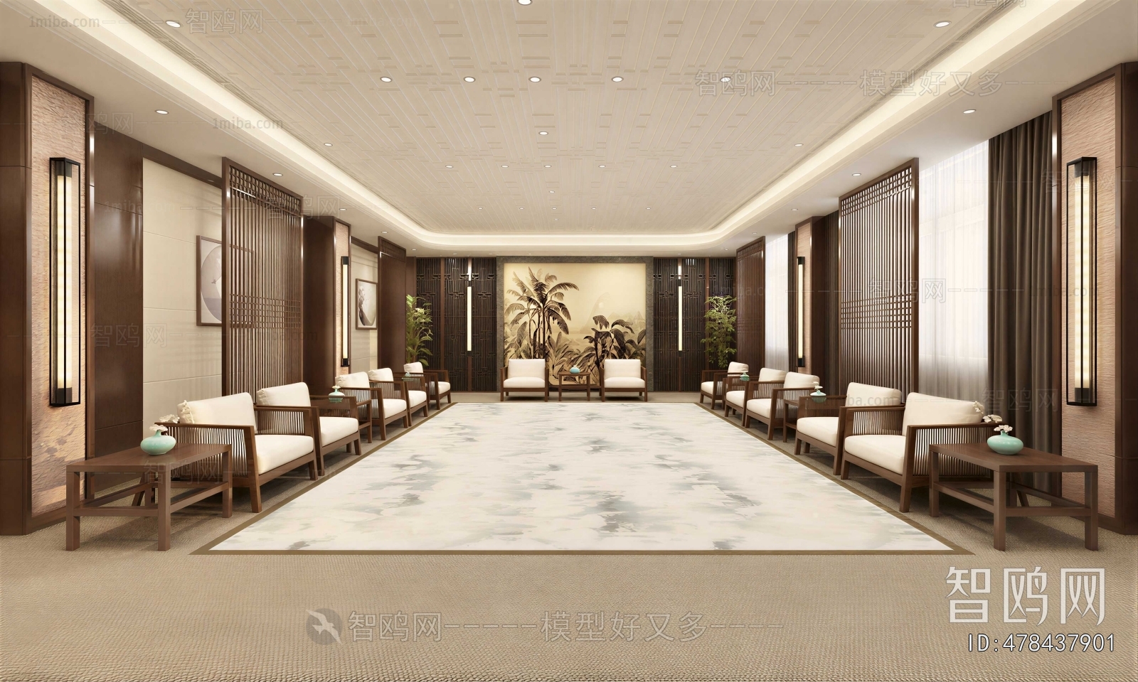 New Chinese Style Reception Room