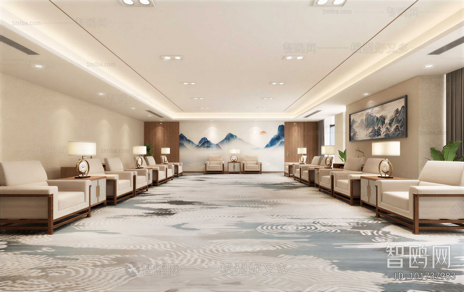 New Chinese Style Reception Room