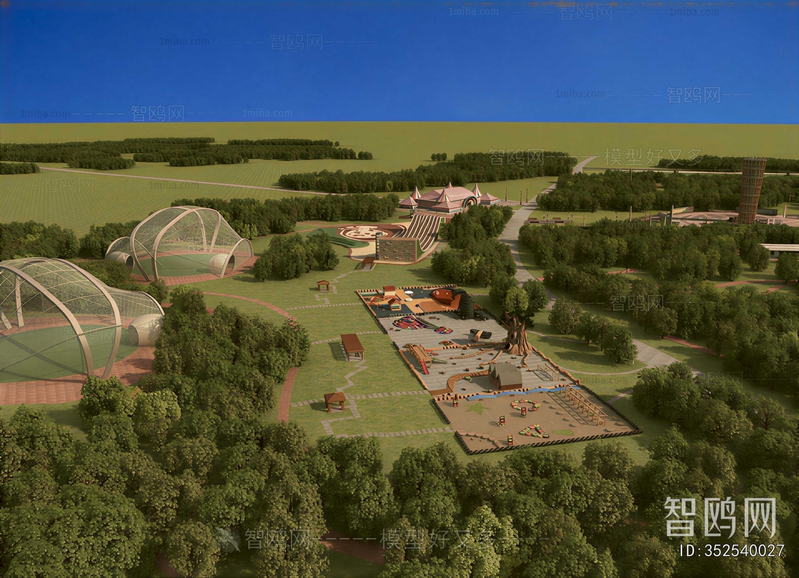 Modern Architectural Bird's-eye View Planning