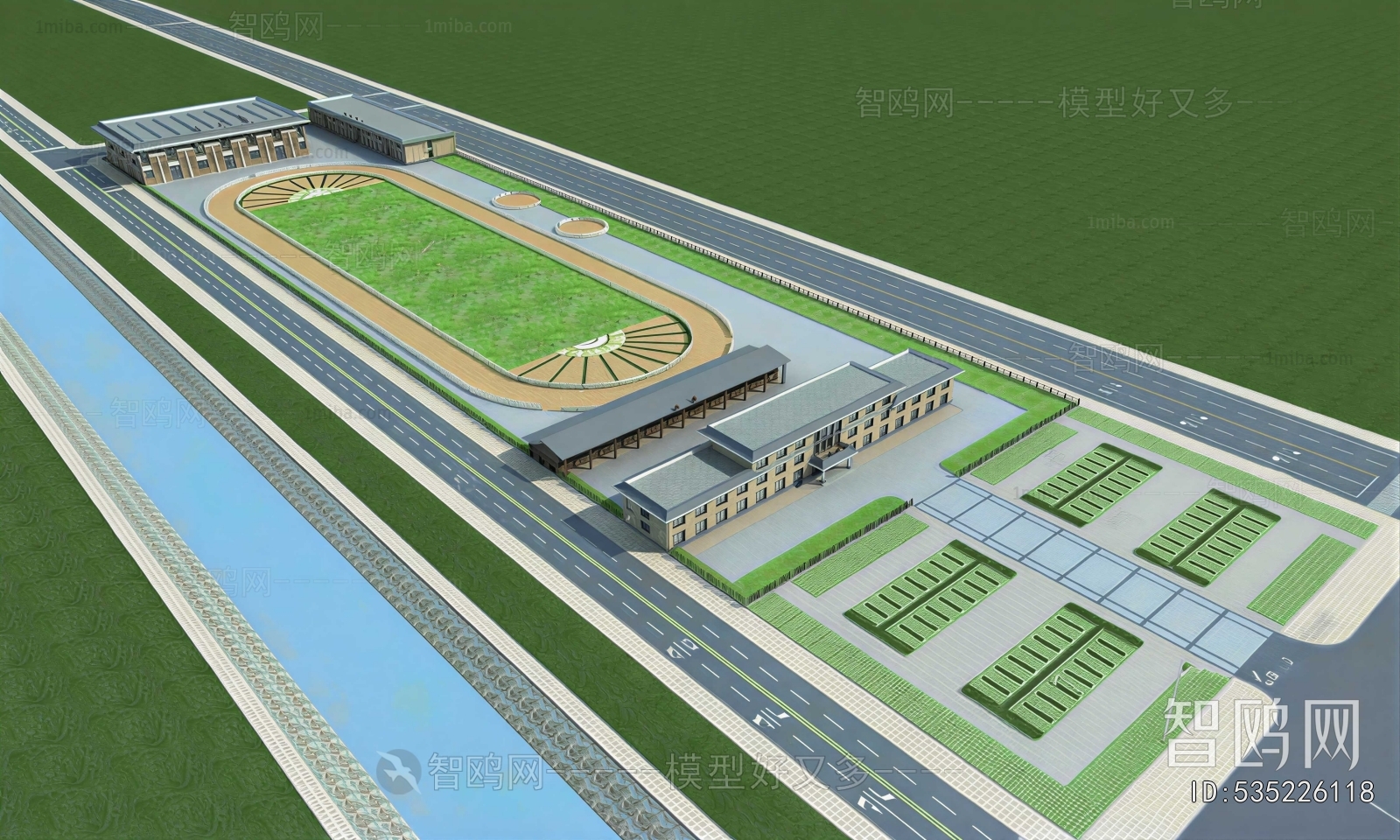 Modern Architectural Bird's-eye View Planning