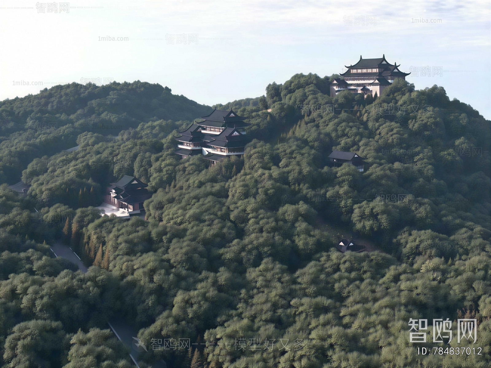 New Chinese Style Ancient Architectural Buildings