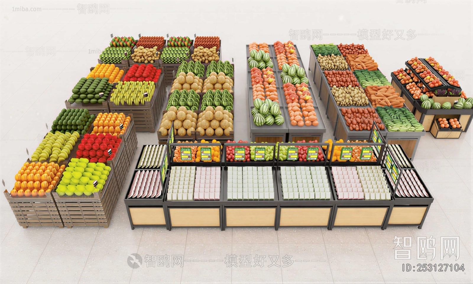 Modern Supermarket Shelf