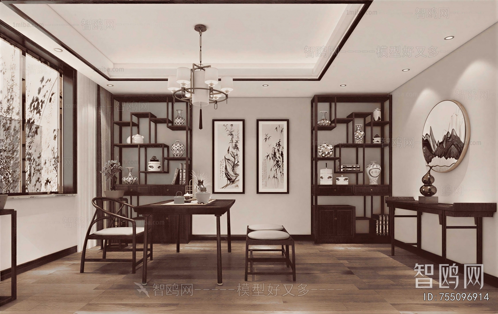 New Chinese Style Study Space