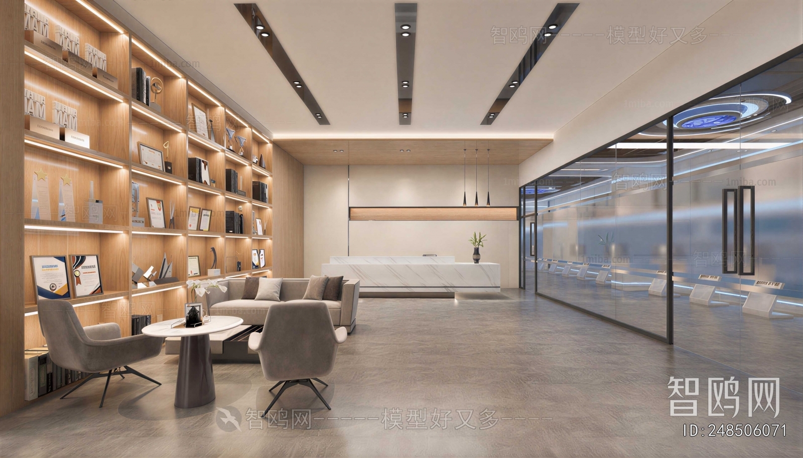 Modern Office Reception Desk