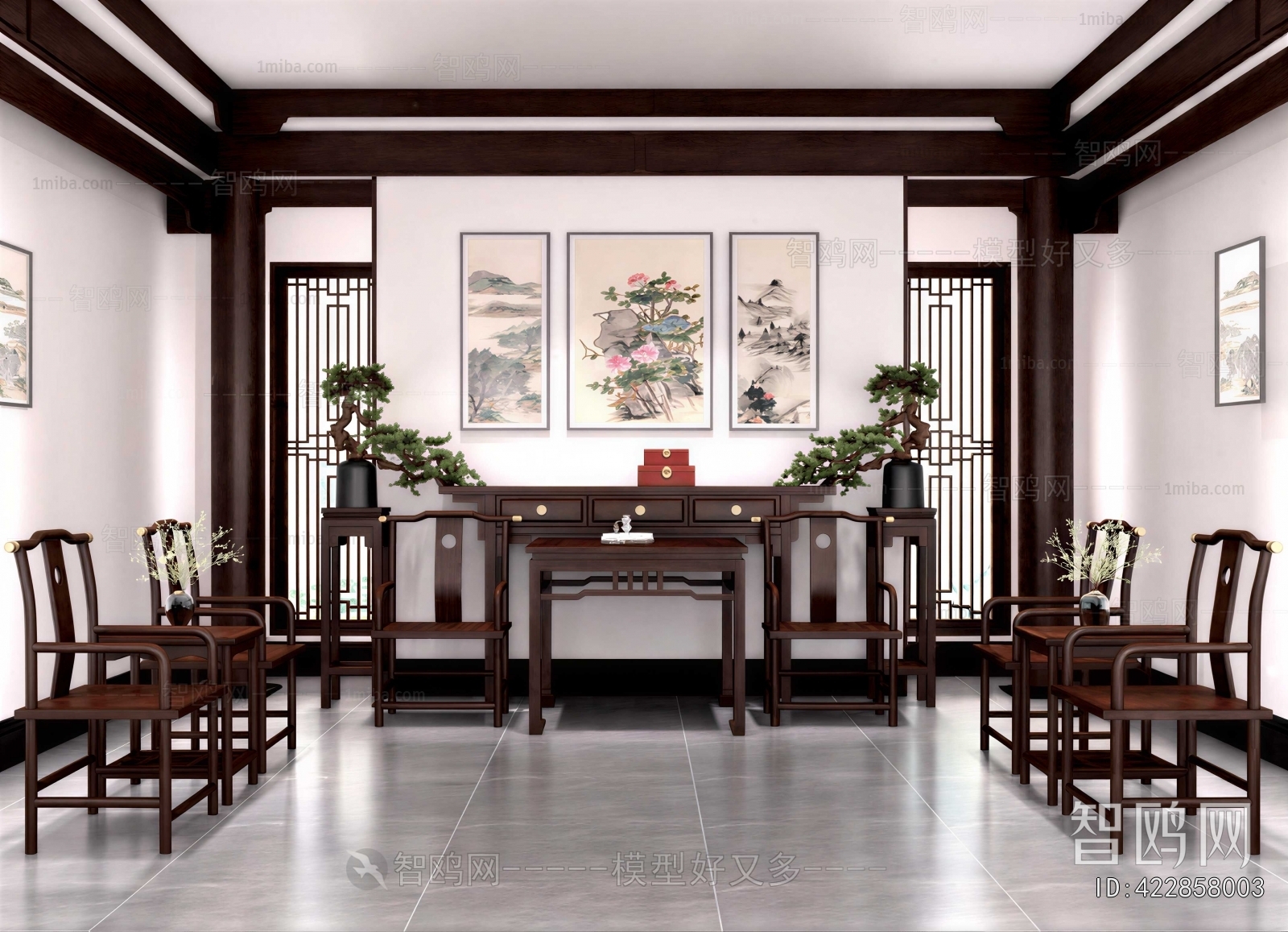 New Chinese Style A Living Room
