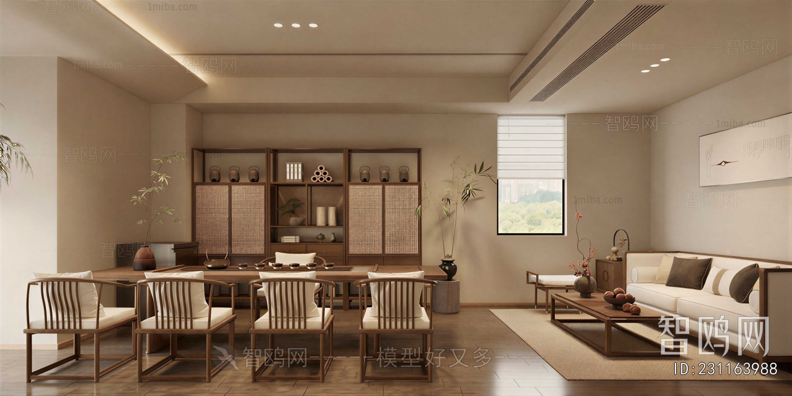 New Chinese Style A Living Room