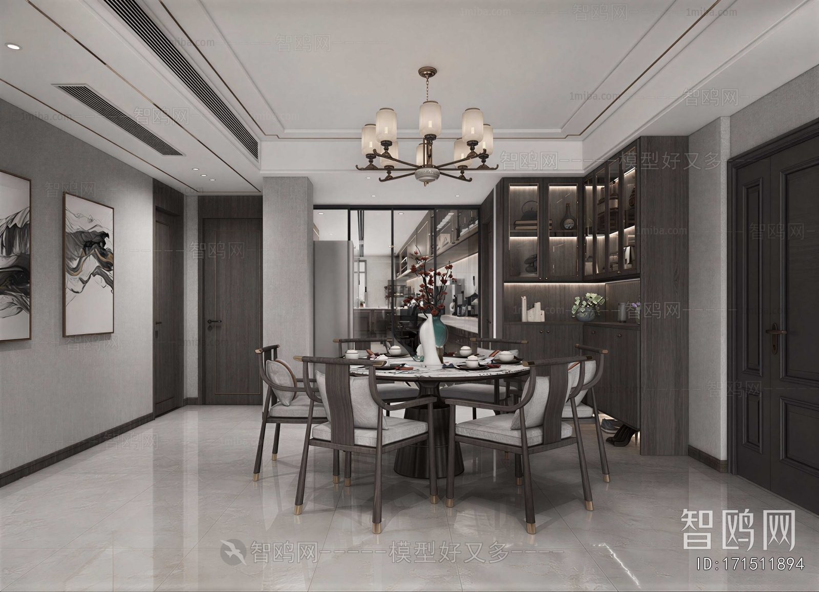 New Chinese Style Dining Room