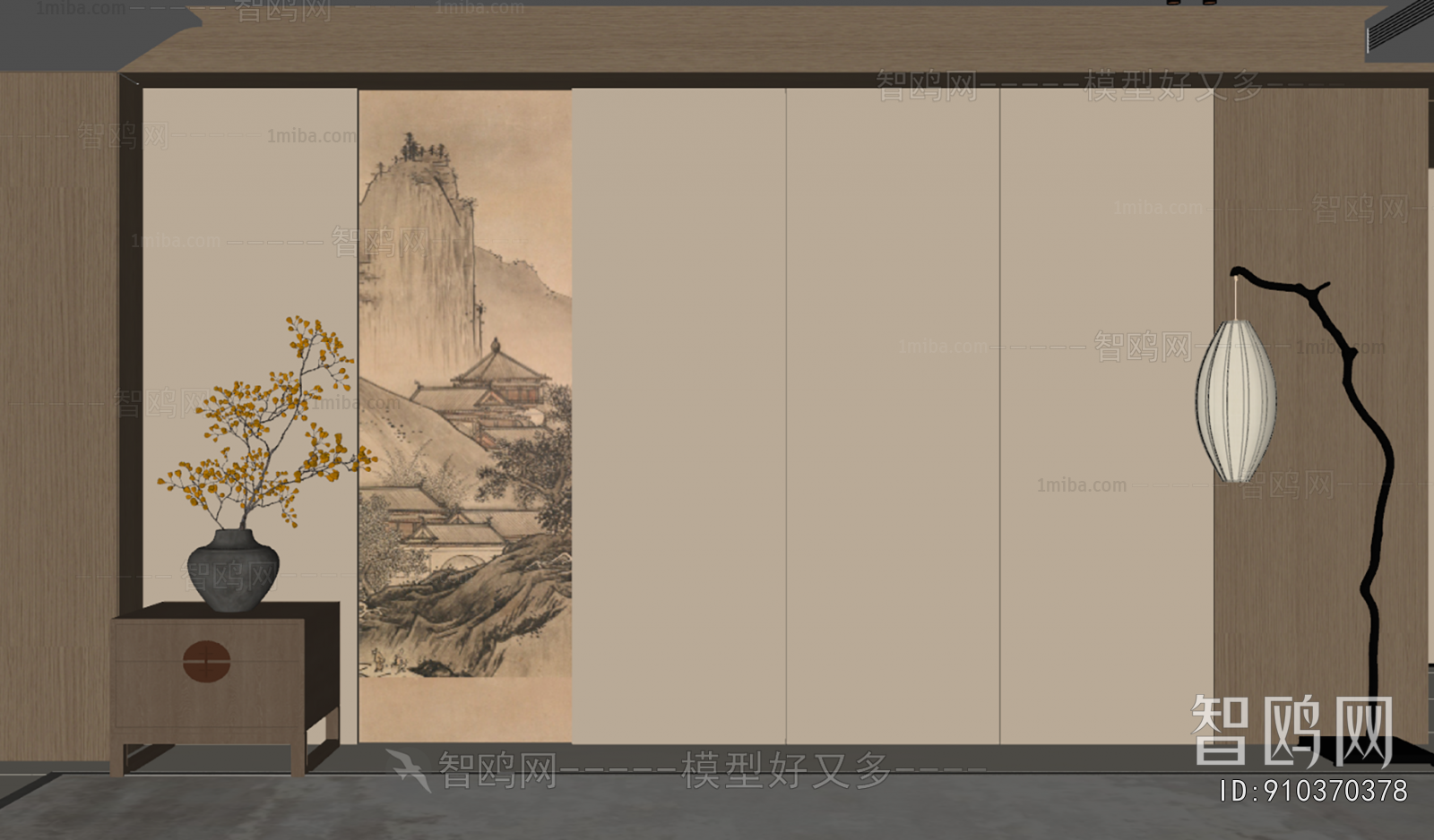 New Chinese Style TV Wall