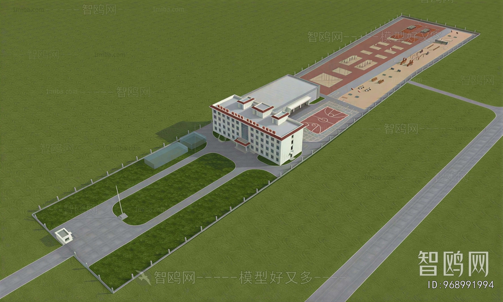 Modern Architectural Bird's-eye View Planning
