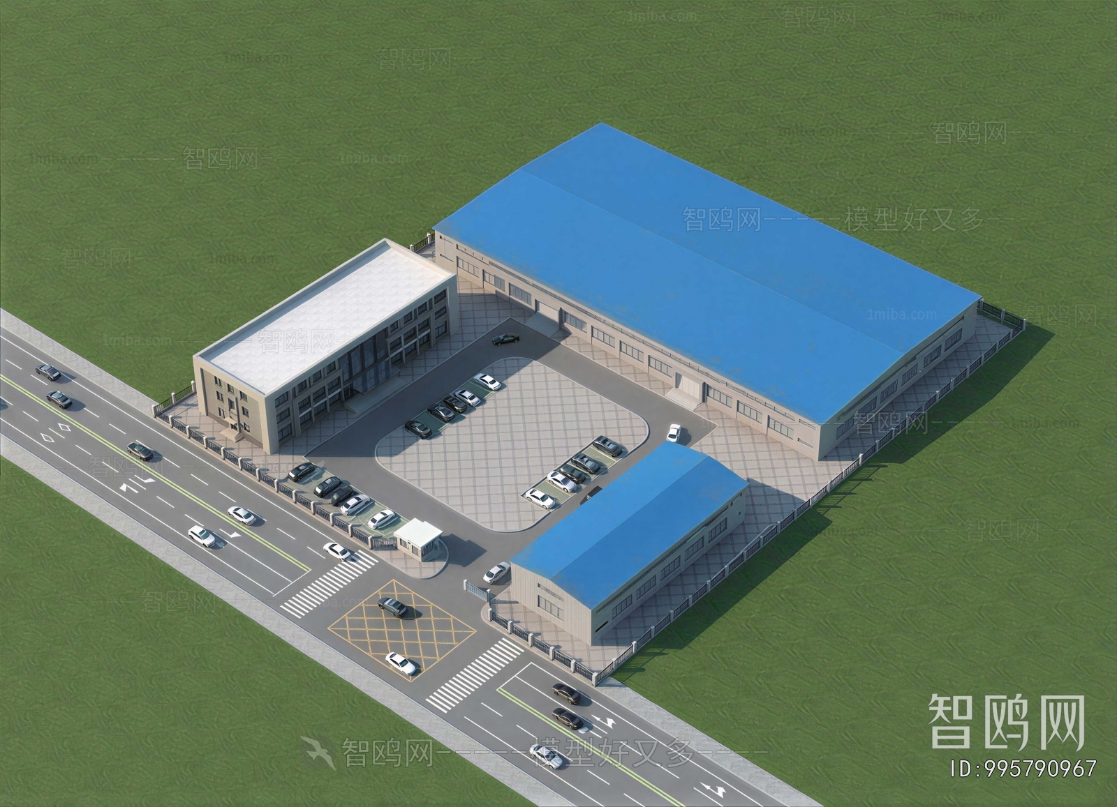 Modern Architectural Bird's-eye View Planning