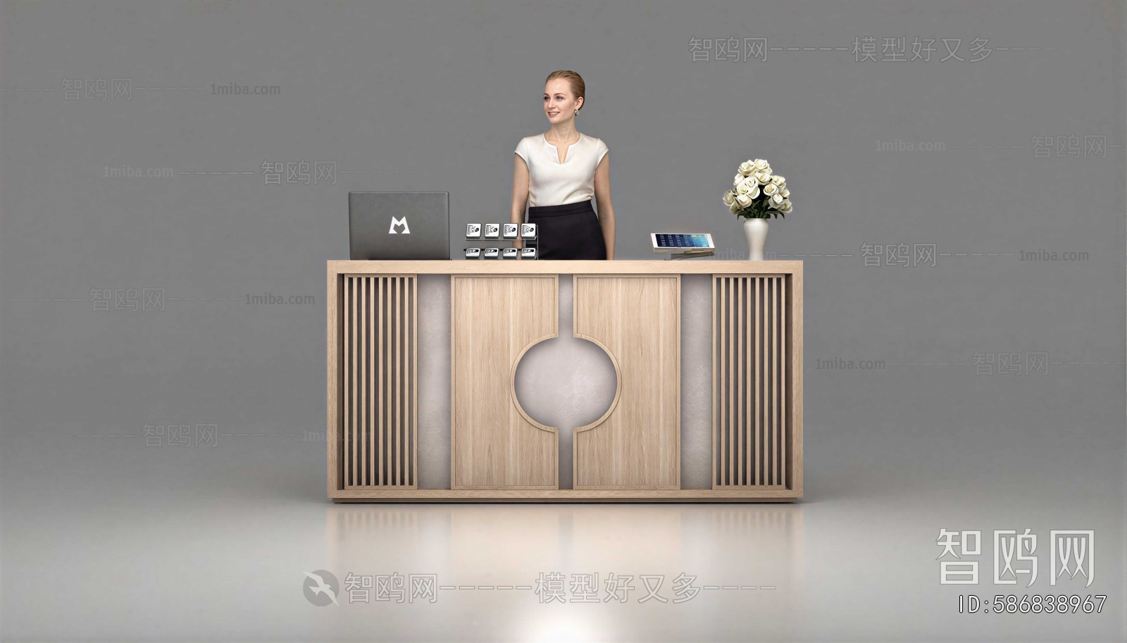 New Chinese Style Reception Desk